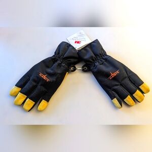 NWT, Thinsulate Mens Insulated Gloves Goatskin Leather Waterproof Thermal Fleece